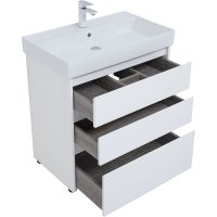 Товар: Тумба под раковину Aquanet Nova Lite 75 302472 Белый глянец - фото 2 Тумба под раковину Aquanet Nova Lite 75 302472 Белый глянец — фото 2, Мебель для ванной