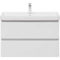 Тумба под раковину Aquanet Вега 80 308334 подвесная Белый глянец — фото 2, Мебель для ванной