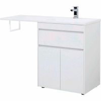 Тумба с раковиной Aquanet Токио 130 R 239216 Белая — фото 2, Тумбы с раковиной