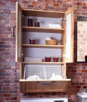 Подвесной шкаф Бриклаер Лофт 60 4627125414466 с бельевой корзиной Метрополитен грей — фото 2, Мебель для ванной