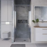 Душевая дверь Niagara Nova 110 NG-64-11A профиль Хром стекло прозрачное — фото 1, Раздвижные душевые двери