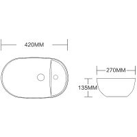 Раковина Ceruttispa 42 CR0050 СТ9611 Белая — фото 3, Раковины накладные