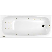 Акриловая ванна Whitecross Layla Slim 180x80 0122.180080.100.LINE.GL с гидромассажем — фото 1, Ванны
