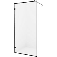 Душевая перегородка New Trendy Avexa Black 110 EXK-2052 профиль Черный стекло прозрачное — фото 1, Душевые перегородки