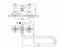 Смеситель для ванны Viko V-1215 универсальный Хром — фото 2, Смеситель для ванны