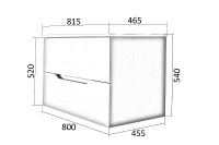 Тумба под раковину Orange Line 80 Li-80Tuw подвесная Белая матовая — фото 9, Мебель для ванной