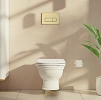 Клавиша смыва Vitra Root Square 740-2325 Золото матовое — фото 2, Комплектующие для душевого оборудования