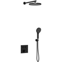 Душевая система Vincea VSFW-4212MB Черная матовая — фото 1, Встраиваемые душевые комплекты