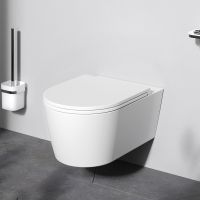 Унитаз AM.PM Func FlashClean C8F1701MWSC подвесной Белый матовый с сиденьем Микролифт — фото 14, Унитазы