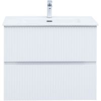 Тумба под раковину Aquanet Джейн 80 313286 подвесная Белая матовая — фото 2, Тумбы под раковину