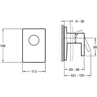 Смеситель для душа Jacob Delafon Stillness Хром арт-E98711-CP — фото 2, Встраиваемые смесители для душа