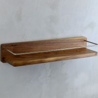 Деревянная полка Bronze de Luxe Forest Орех Хром матовый арт-10711C — фото 2, Полки для ванной и душа