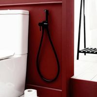 Гигиенический душ со смесителем Paffoni Tweet Round Черный матовый арт-ZDUP110NO — фото 2, Гигиенические души