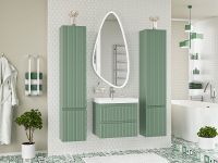 Товар: Шкаф пенал Brevita Victory 35 L VIC-05035-080L Зеленый матовый - фото 10 Шкаф пенал Brevita Victory 35 L VIC-05035-080L Зеленый матовый — фото 10, Мебель для ванной