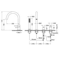 Смеситель на борт ванны Timo Saona 2320/03Y Черный — фото 2, Смесители на борт ванны