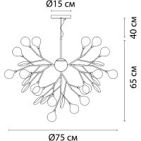 Люстра Artelamp Candy A7274SP-36WH Прозрачная Белая — фото 2, Люстры