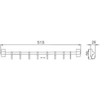 Вешалка для полотенец Haiba Хром арт-HB209-8 — фото 2, Крючки для полотенец