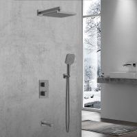 Товар: Душевая система Vincea Next с термостатом Вороненая сталь арт-VSFW-1N3TGM - фото 2 Душевая система Vincea Next с термостатом Вороненая сталь арт-VSFW-1N3TGM — фото 2, Встраиваемые душевые комплекты