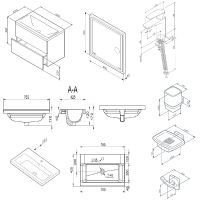 Товар: Комплект мебели для ванной AM.PM Gem 75 BK90GN подвесной Черный матовый со смесителем для раковины и аксессуарами - фото 40 Комплект мебели для ванной AM.PM Gem 75 BK90GN подвесной Черный матовый со смесителем для раковины и аксессуарами — фото 40, Мебель для ванной