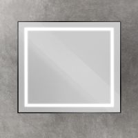 Зеркало BelBagno Kraft 90 SPC-KRAFT-900-800-SENS-NERO с подсветкой Черное с сенсорным выключателем — фото 2, Зеркала в ванную комнату