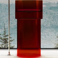 Товар: Раковина Abber Kristall 45 AT2701Rubin-H Красная - фото 2 Раковина Abber Kristall 45 AT2701Rubin-H Красная — фото 2, Раковины напольные