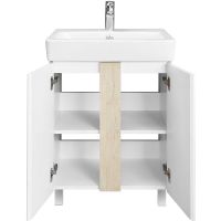 Товар: Тумба под раковину Aquaton Кантри 60 1A257401AHB20 Белая глянцевая Дуб верона - фото 2 Тумба под раковину Aquaton Кантри 60 1A257401AHB20 Белая глянцевая Дуб верона — фото 2, Мебель для ванной