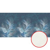 Фреска Ortograf Oasis 32724 Фактура флок FLK Флизелин (5,5*2,7) Синий/Голубой, Листья — фото 1, Фрески