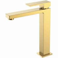 Смеситель для раковины Boheme Qubic 472-MG Золото матовое — фото 1, Смесители