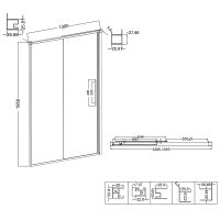 Товар: Душевая дверь Niagara Nova 130 NG-64-13A профиль Хром стекло прозрачное - фото 12 Душевая дверь Niagara Nova 130 NG-64-13A профиль Хром стекло прозрачное — фото 12, Душевые двери в нишу