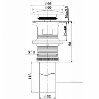 Донный клапан Vincea DBS-616MW click-clack Белый матовый — фото 3, Донные клапаны