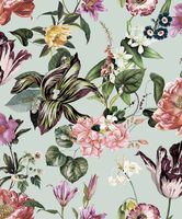 Обои Marburg Flora 47459 Винил на флизелине (0,53*10,05) Розовый/Желтый/Зеленый, Листья/Цветы — фото 3, Обои для стен