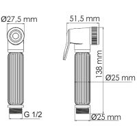 Гигиенический душ WasserKRAFT Isar A139 Темная бронза — фото 3, Душевое оборудование. Душевая программа