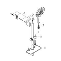 Душевой гарнитур Grohe Rainshower SmartActive 26591000 Хром — фото 7, Душевые гарнитуры