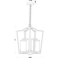 Люстра Artelamp Nuvola A7017SP-4BK Белая Черная — фото 4, Люстры