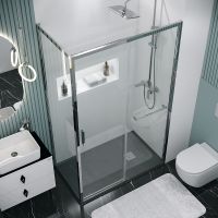 Товар: Душевой уголок Grossman Style 100х80 120.K33.05.1080.10.00 профиль Хром стекло прозрачное - фото 4 Душевой уголок Grossman Style 100х80 120.K33.05.1080.10.00 профиль Хром стекло прозрачное — фото 4, Прямоугольные душевые уголки