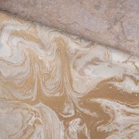 Обои Wiganford by Solo Crystal stone AK20102 Винил на флизелине (1,06*10,05) Бежевый/Золото, Мрамор — фото 3, Обои для стен