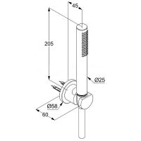 Душевой гарнитур Kludi Nova Fonte Puristic 20850N0-15 Золото брашированное — фото 2, Душевые гарнитуры