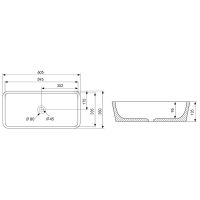 Раковина-чаша Abber Rechteck 61 AC2204MBG Зеленая матовая — фото 4, Раковины накладные
