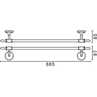 Полотенцедержатель Art&Max Bohemia AM-4224-Br Бронза — фото 3, Полотенцедержатели