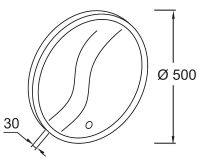 Зеркало Jacob Delafon 50 EB1426-NF с подсветкой с ИК-сенсором — фото 3, Зеркала в ванную комнату