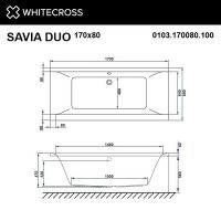 Товар: Акриловая ванна Whitecross Savia Duo 170x80 0103.170080.100.LINE.GL с гидромассажем - фото 8 Акриловая ванна Whitecross Savia Duo 170x80 0103.170080.100.LINE.GL с гидромассажем — фото 8, Ванны