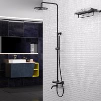 Товар: Душевая система Berges Kalisto 3R 075022 с термостатом Черная матовая - фото 8 Душевая система Berges Kalisto 3R 075022 с термостатом Черная матовая — фото 8, Душевые стойки