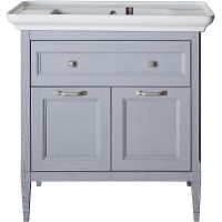 Комплект мебели для ванной ASB-Woodline Гранда 85 Grigio — фото 2, Мебель для ванной