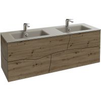 Товар: Тумба под раковину Jacob Delafon Sherwood 140 EB1835RU-P13 подвесная Состаренный дуб - фото 2 Тумба под раковину Jacob Delafon Sherwood 140 EB1835RU-P13 подвесная Состаренный дуб — фото 2, Тумбы под раковину