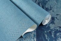 Обои Артекс Dieter Langer Fusion 10435-05 Винил на флизелине (1,06*10,05) Синий, Геометрия — фото 2, Обои для стен