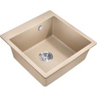 Кухонная мойка Milacio Murcia 51 Cuarzo MC.77024 Бежевая — фото 1, Кухонные мойки