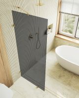 Товар: Душевая перегородка Maybah Glass MGD-276-3 990x1950 коннектор стена-стекло Золото стекло графитовое - фото 4 Душевая перегородка Maybah Glass MGD-276-3 990x1950 коннектор стена-стекло Золото стекло графитовое — фото 4, Душевые перегородки