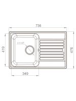 Товар: Кухонная мойка Reflection Bolero 74 RF0574WH Белая - фото 2 Кухонная мойка Reflection Bolero 74 RF0574WH Белая — фото 2, Кухонные мойки