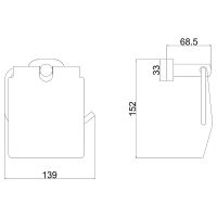 Держатель туалетной бумаги Belz B905 B90503 с крышкой Вороненая сталь — фото 2, Держатели туалетной бумаги