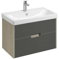 Тумба под раковину Aquaton Оливия 80 1A283101OLUG0 подвесная Грей Дуб ойстер — фото 1, Тумбы под раковину